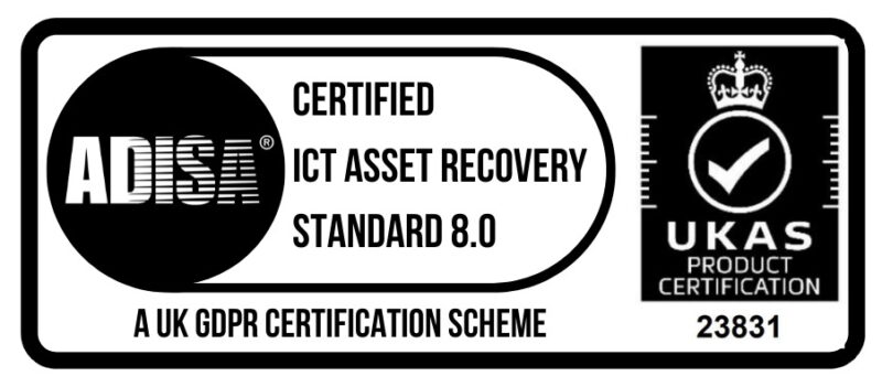ADISA 8.0 certification symbol for ITAD showing Vyta's achievement of this certification