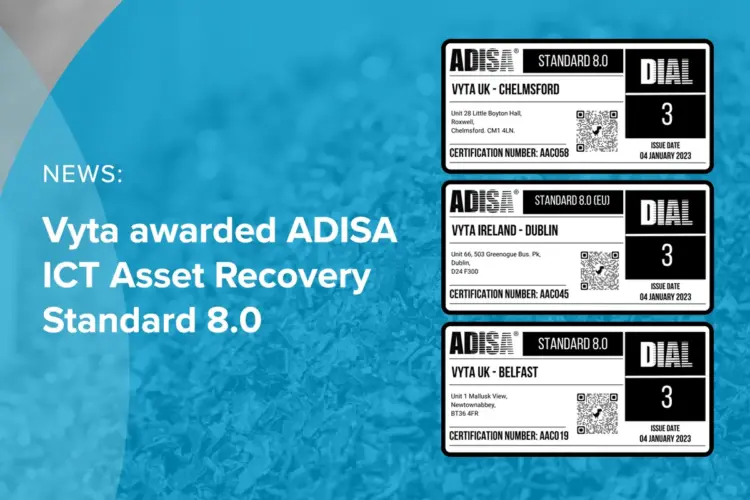 Vyta receives ADISA data security certification across UK and Ireland