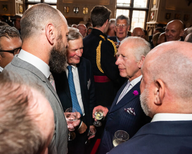 Group picture of King Charles and Vyta CEO Philip McMichael