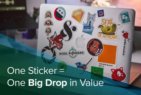 How stickers can reduce laptop value