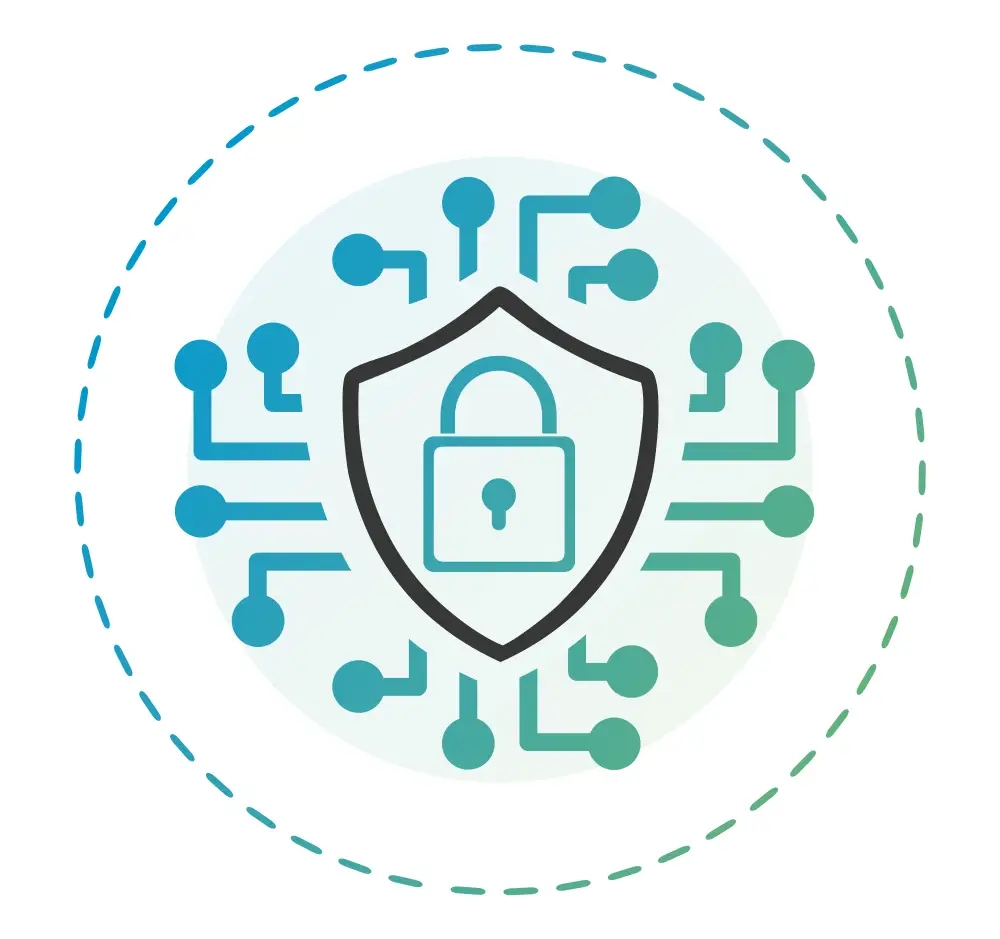 A padlock in a shield emphasising secure data destruction processes